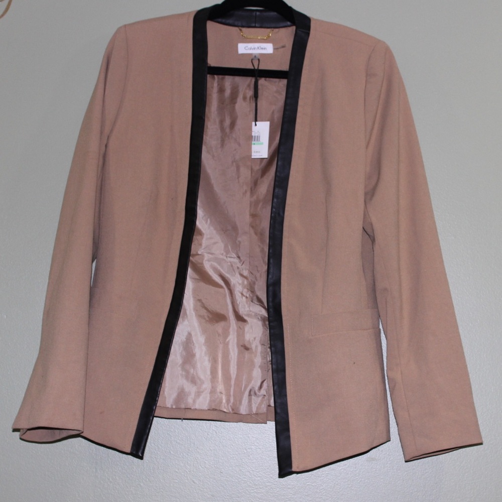 Camel Calvin Klein Blazer Size 8
